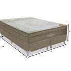 Cama Box King Viscomemory Ortobom 28x186x198cm Ortobom Bege