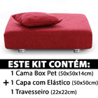 Cama Box Para Cachorro + Travesseiro - Caminha Pet - Bf Colch