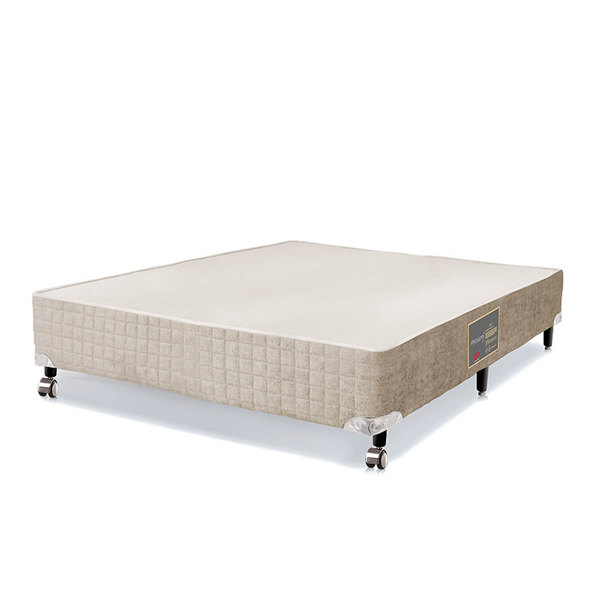 Cama Box Para Colchão Casal Castor Premium Bege 128 X 188 X 27