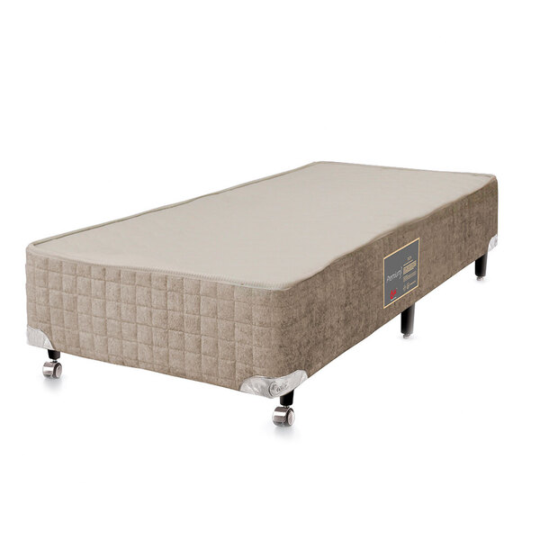 Cama Box Para Colchão Solteiro Castor Premium Bege 88 X 188 X