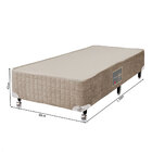 Cama Box Para Colchão Solteiro Castor Premium Bege 88 X 188 X