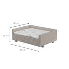 Cama Box Para Pet Pro D20 (80cm X 100cm) Bege