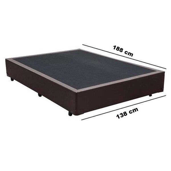 Cama Box Premium Corino Marrom Casal 1 38 X 1 88 X 0 32
