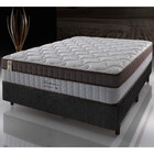 Cama Box Preto + Colchão Casal Molas Ensacadas Suporte 200 Kg