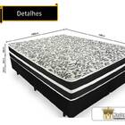 Cama Box Queem 158x198 Bipartido Corino Preto + Colchão De Mo