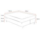 Cama Box Queen + Colchão Castor De Espuma D33 - Black White D