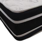 Cama Box Queen + Colchão Castor De Espuma D33 - Black White D