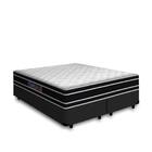 Cama Box Queen + Colchão De Espuma D33 - Castor - Black White