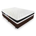 Cama Box Queen + Colchão De Espuma D45 - Castor - Black White