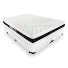 Cama Box Queen + Colchão De Espuma D45 - Castor - Black White