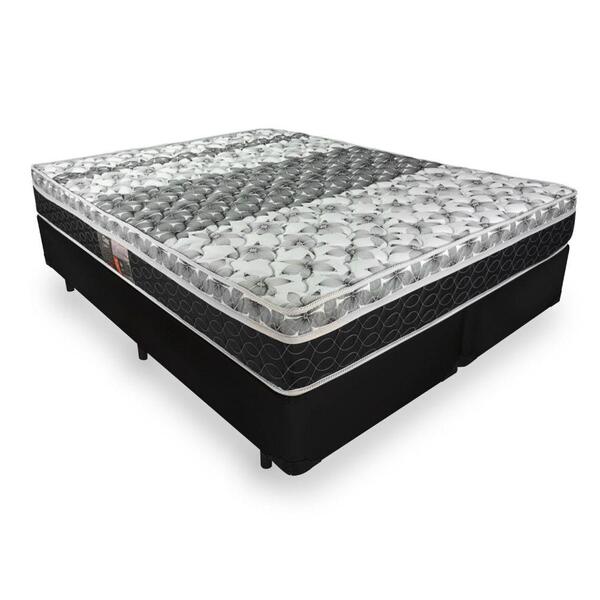 Cama Box Queen + Colchão De Molas - Castor - Class Tecnopedic