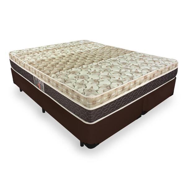 Cama Box Queen + Colchão Molas Ensacadas - Castor - Class Poc