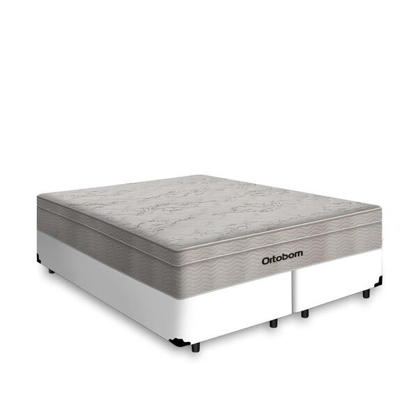 Cama Box Queen + Colchão Ortobom De Molas Ensacadas Airtech S