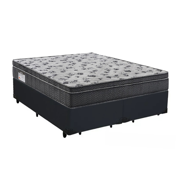 Cama Box Queen + Colchão Ortobom Iso 1.0.0 Ortopillow D33 68x