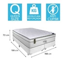 Cama Box Queen + Colchão Portobel Ecstasy Molas Ensacadas 70x