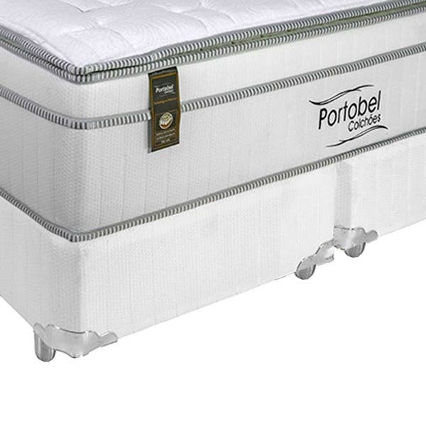 Cama Box Queen + Colchão Portobel Ecstasy Molas Ensacadas
