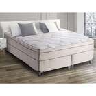 Cama Box Queen Áquila Com Colchão Queen Molas Verticóil Bege