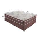 Cama Box Queen Áquila Com Colchão Queen Molas Verticóil Marro