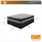 Cama Box Queen Baú Preto + Colchão Molas Ensacadas Suporte 20