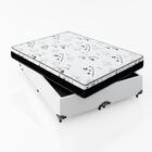 Cama Box Queen Bipartido + Colchão D33 One Face - Couro Branco