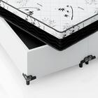 Cama Box Queen Bipartido + Colchão D33 One Face - Couro Branco