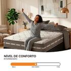 Cama Box Queen Bipartido Preto + Colchão Molas Ensacadas Zidi