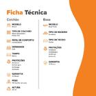 Cama Box Queen Bipartido Preto + Colchão Molas Ensacadas Zidi