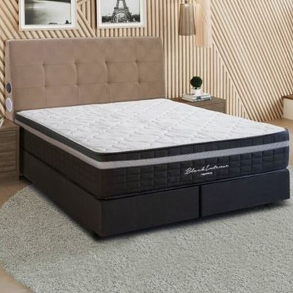 Cama Box Queen Black Intense Molas Ensacadas 158x198 Kappesbe