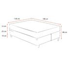 Cama Box Queen Branca + Colchão De Molas Ensacadas - Comfort