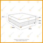 Cama Box Queen Cinza  + Colchão De Molas Ensacadas - Probel -