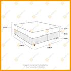 Cama Box Queen Cinza + Colchão De Molas Ensacadas- Madrid Lux