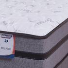 Cama Box Queen Cinza + Colchão De Molas Ensacadas - Plumatex