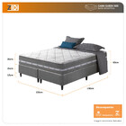 Cama Box Queen Cinza + Colchão Molas Ensacadas Queen Miami 15