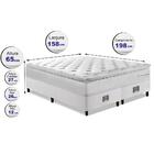 Cama Box Queen Colchão + Box 158x198 Molas Ensacadas Cama Inb