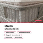 Cama Box Queen Colchão Molas Ensacadas com Pillow Top Extra C