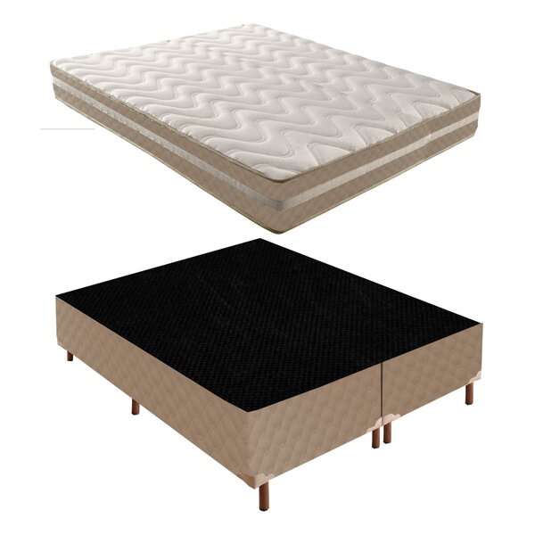 Cama Box Queen Com Colchão D33 Quality Duoface 26x158x198cm E