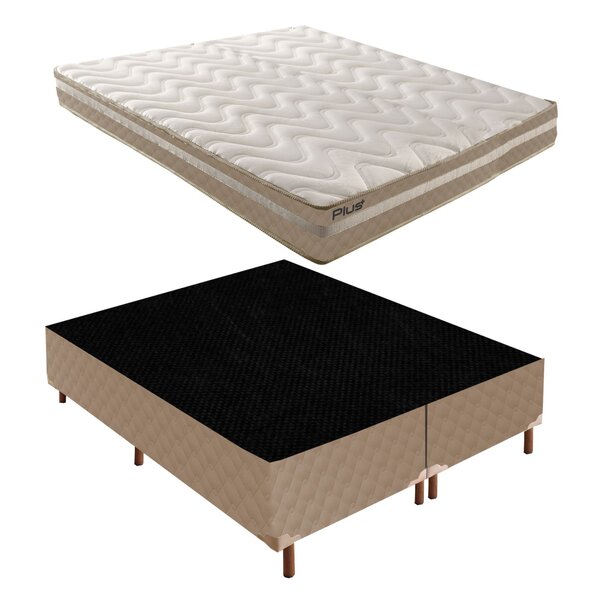 Cama Box Queen Com Colchão D33 Unique Plus Duoface 16x158x198
