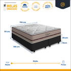 Cama Box Queen com Colchão de Molas Ensacadas Anjos Classic 1