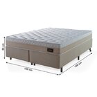 Cama Box Queen Com Colchão Molas Fio Contínuo 66x198x158cm Pl