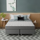 Cama Box Queen D45 Of 1,58x198x0,42 Montreal Yescasa Cinza/br