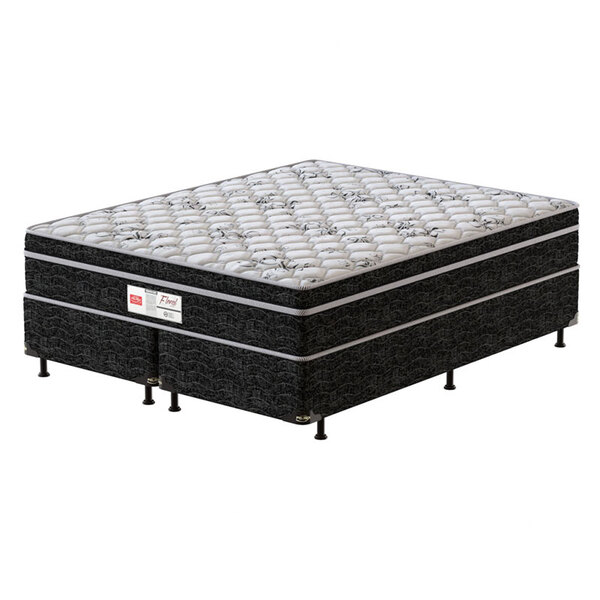 Cama Box Queen Floral Shade Inmetro 005809/2017 - Pelmex - Branco