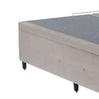 Cama Box Queen Gustavo Com Baú Marrom Claro