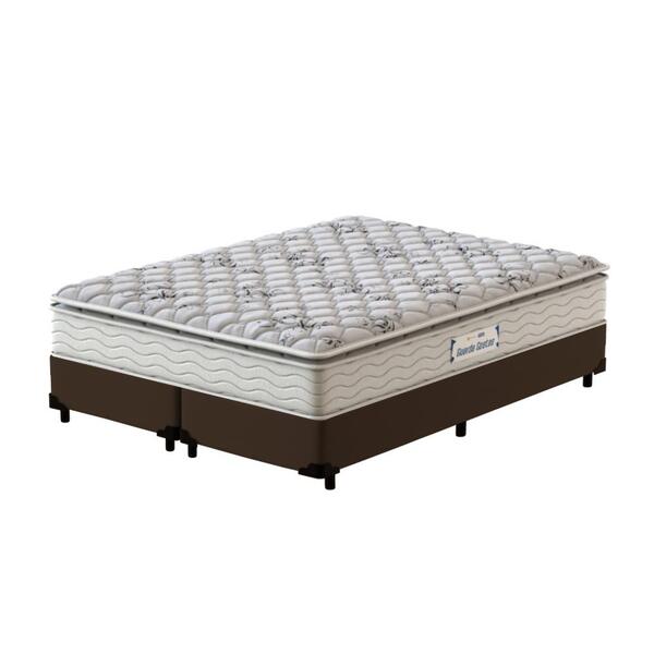 Cama Box Queen Marrom + Colchão De Espuma D33 - Probel - Guar