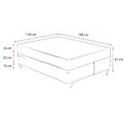 Cama Box Queen Marrom + Colchão De Molas Ensacadas - Plumatex