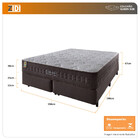 Cama Box Queen Marrom + Colchão Molas Ensacadas Orlando 158x1