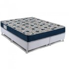 Cama Box Queen Ortobom Iso Ortopillow D28 Ortobom Azul E Bran