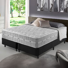Cama Box Queen Preto + Colchão Molas Ensacadas Alabama 158x19