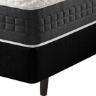 Cama Box Queen Preto + Colchão Molas Ensacadas Hipersoft Seat