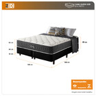 Cama Box Queen Preto + Colchão Molas Ensacadas Hipersoft Seat
