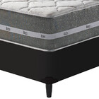 Cama Box Queen Preto + Colchão Molas Ensacadas Miami 158x198x